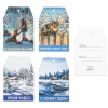 НГ Бирки д/подарков набор 4шт Лео-Арт Stilerra 6,5*9,5см бумага 03