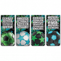 Закладки магнитные 4шт deVENTE 25*56мм бумажные Football