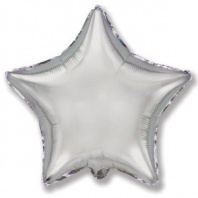 Шар фольга 18/45cм Звезда SILVER  