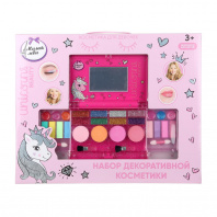 Косметика Милая леди Unicorns Beauty Набор:тени д/век 8цв,блеск д/губ,румяна,футляр