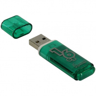 Флешка Smart Buy Glossy 16GB, USB 2.0 Flash Drive, зеленый