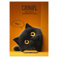 Словарь д/записи иностр.слов Феникс+ А5 24л, м/обл Кот с телефоном