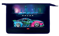 Папка д/тетрадей А4 Хатбер на молнии, пластик City racing