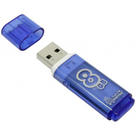 Флешка Smart Buy Glossy 8GB USB 2.0 Flash Drive голубой