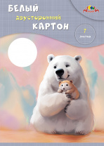 Картон белый А4 7л Апплика двустор.мелов Милые друзья
