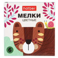 Мелки 6цв Хатбер Нарисуй-ка!, в картонной коробке