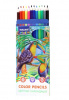 Карандаши 12цв Mazari WILDLIFE пластик, шестигр.корпус