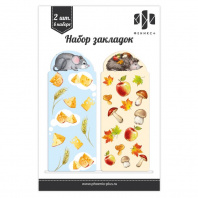 Закладки картонные набор Феникс+ 40*100мм 2шт Ежик и мышка