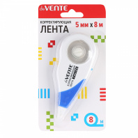 Корректирующая лента deVENTE 5мм*8м, бело-синий корпус, блистер