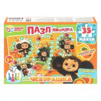 Умные игры Игра-ходилка+пазл 35 макси Чебурашка
