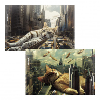 Папка конверт с кнопкой А4 Erich Krause Big City Cats с рисунком