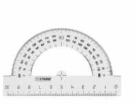 Транспортир Стамм 10см 180° пластик прозрачный ТР12 (100)