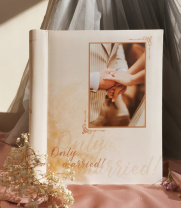 Фотоальбом магнитный 20л 23*28см ПТ спираль only married Новобрачные