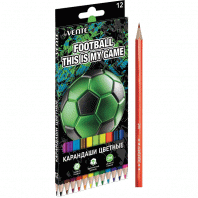 Карандаши 12цв deVENTE Football дерев шестигранные