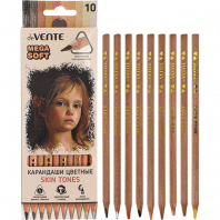 Карандаши 10цв deVENTE Skin Tones (оттенки цвета кожи) дерев.трехгранные