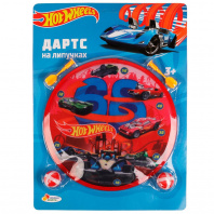 Играем вместе Дартс на липучках Hot Wheels d-27см с шариками, текстиль, пластмасса