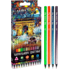 Карандаши 12цв deVENTE Triolino Ultra 4М Neon&Metallic ч/дерев 4 неон + 8 металлик