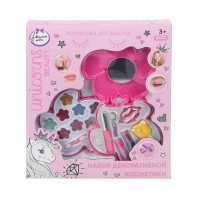 Косметика Милая леди Unicorns Beauty Набор:тени д/век 8цв,помады,блеск д/губ,футляр-цветок