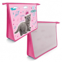 Папка д/труда,тетрадей Оникс А4 ПТ-Р115 2отд на молнии Cat princess