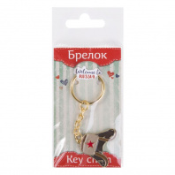 Брелок-фонарь Феникс-Презент Ушанка на цепочке 2,5*8,5см нерж.стали