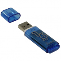 Флешка Smart Buy Glossy 16GB, USB 2.0 Flash Drive, голубой