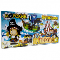 Русский Стиль Игра настольная Морские сражения-Пираты*