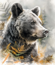 Тетрадь 40л Апплика клетка Медведь