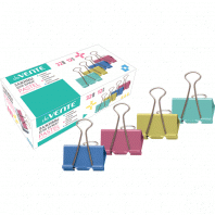 Зажим 32 мм набор 12шт deVENTE Pastel металл