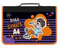 Папка д/тетрадей А4 Хатбер на молнии,пластик Влад А4 30094