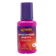 Корректирующая жидкость ОптиКом Qredo 20мл водная основа, с кистью