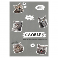 Словарь д/записи иностр.слов Феникс+ А5 24л, м/обл Стикеры с котами
