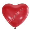 Шар фигур.12/30см Сердце Декоратор CHERRY RED латекс (25шт/уп)