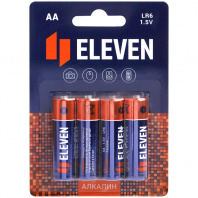 Батарейка Eleven AA (LR6) алкалиновая, BC4 ЦЕНА ЗА 4шт