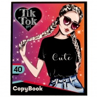 Тетрадь 40л Tik Tok клетка Girl (диз 5)