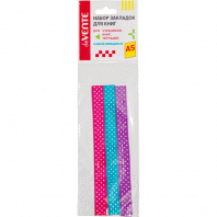 Закладки-ляссе набор 3шт deVENTE Dots A5 12*290мм самокл