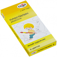 Пластилин 6цв Гамма Юный художник, со стеком (30)