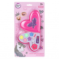 Косметика Милая леди Unicorns Beauty Набор:тени д/век,лак,помады,футляр-сердце