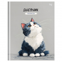 Дневник 1-11кл тверд BG 40л мат.ламин Котик