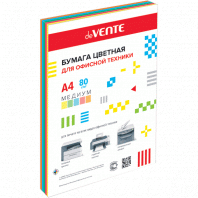 Бумага А4 100л deVENTE 80г/м2 5цв цвета медиум