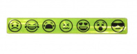 Браслет светоотражатель deVENTE Smile 220*30мм желтый с принтом