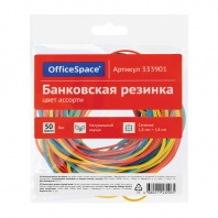 Резинка д/денег 50г OfficeSpace, диаметр 60мм, ассорти 333901