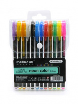 Ручки гел набор 12цв НеваМ Neon Color 1,0мм с блестками