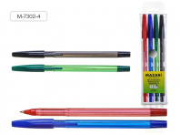 Ручки шариковые набор 4цв Mazari Stylus 0,7мм 7302-4