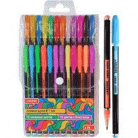 Ручки гел набор 24цв deVENTE Neon Black 1мм