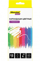 Карандаши 12цв Silwerhof Create с ластиком, пластик, шестигран