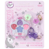 Косметика Милая леди Unicorns Beauty Набор:тени д/век 4цв, 2 резинки, 2 заколка, футляр-цветок