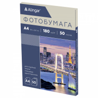 Фотобумага А4 Alingar 50л 180г/м2 глянцевая односторонняя