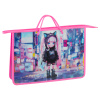 Папка д/тетрадей А4 ArtSpace с ручками, пластик Stylish girl