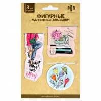 Закладки магнитные 3шт Феникс+ фигурная вырубка, винил Эстетика