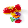 КНОПА Игрушка Шнуровка Красный ботинок с пуговками, пластмасса, текстиль*